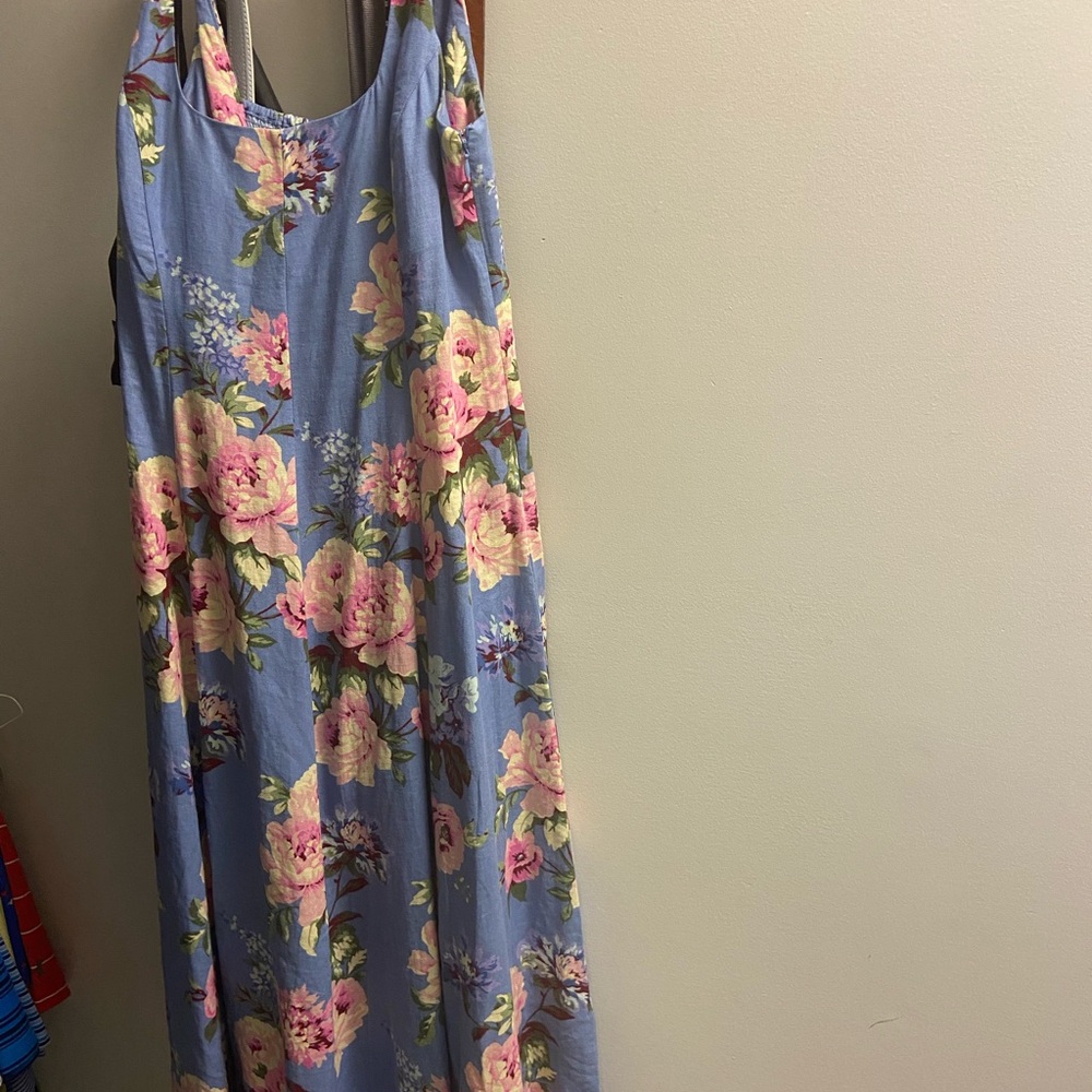 GAP Floral Dress in Blue and Pink
